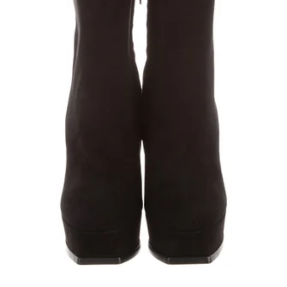 Ysl Leeda Bootie Black Suede Gently Worn